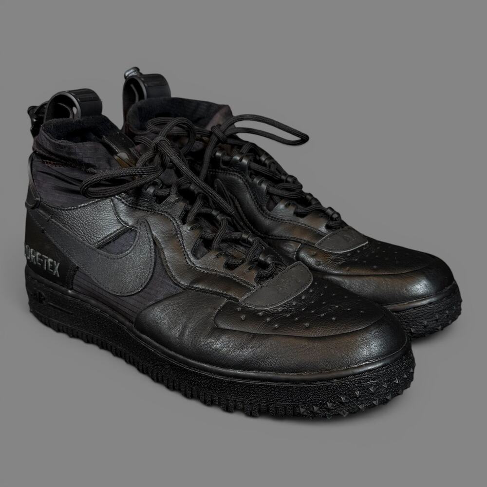 Nike Air Force 1 WTR GTX Shoes Mens Size 11us The 10th Triple Black Gore-Tex